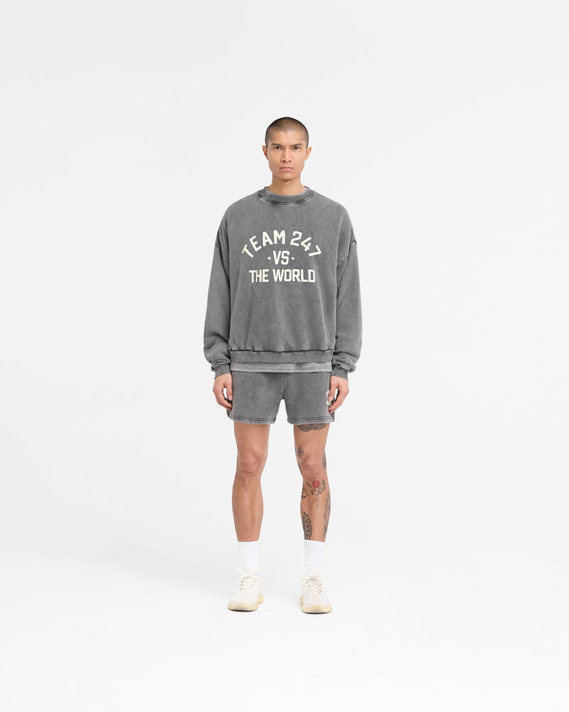 247 Vs The World Boxy Sweater - Pewter