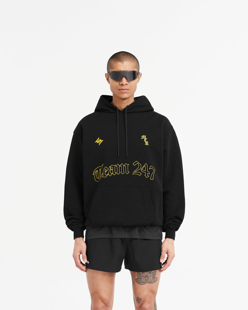 247 Manchester Marathon Oversized Hoodie - Black