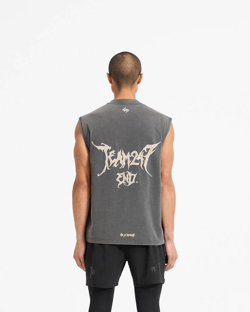 Team 247 X END Oversized Tank - Washed Grey