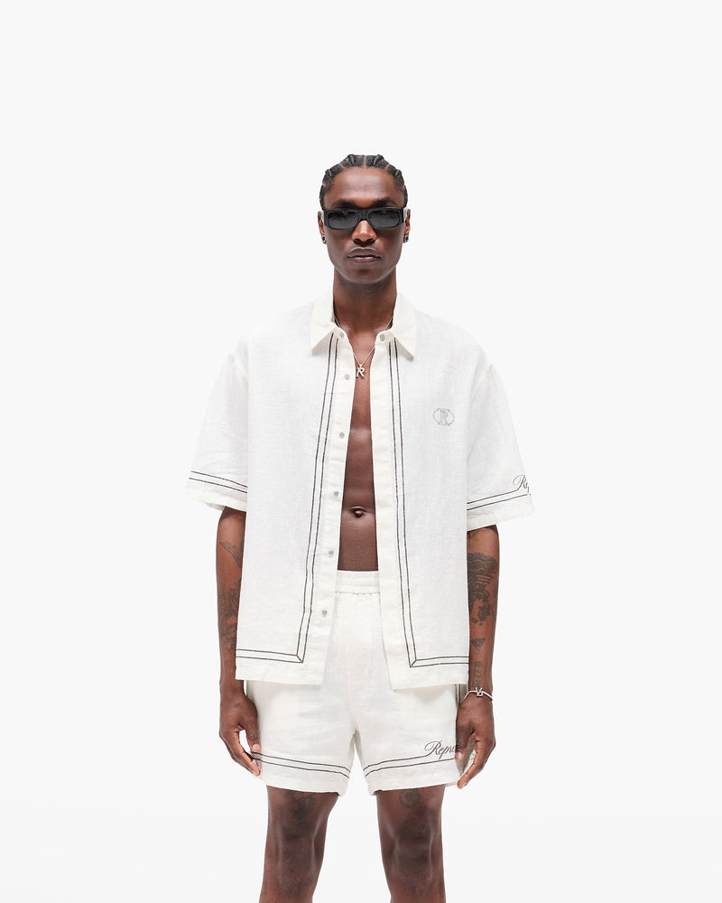 Border Shirt - Whisper White