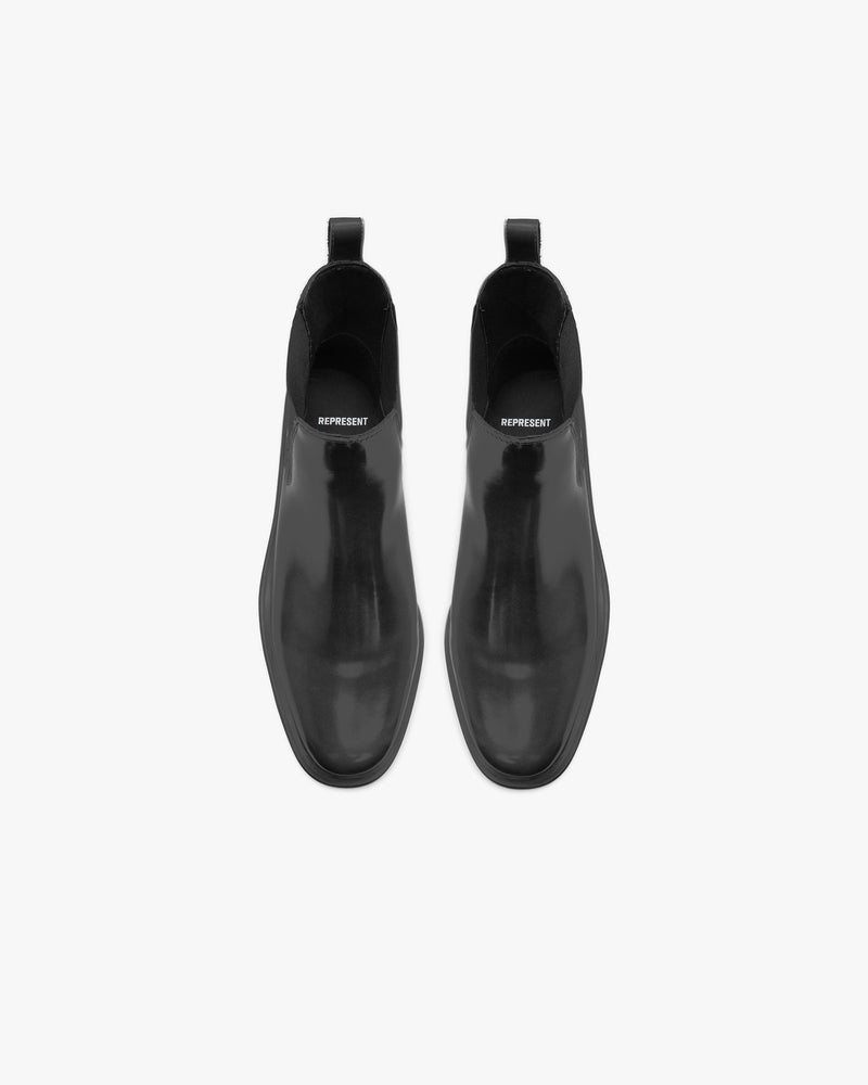 Work Boot Pull Up Leather - Off Black