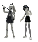 River City Girls 2 Figure Sets Black & White