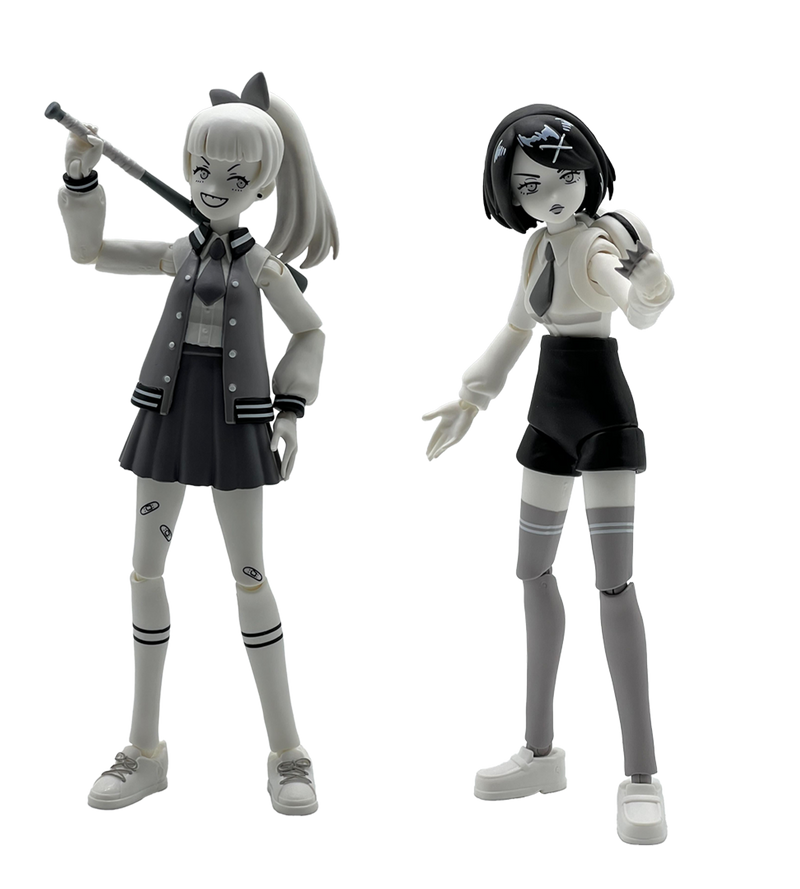 River City Girls 2 Figure Sets Black & White