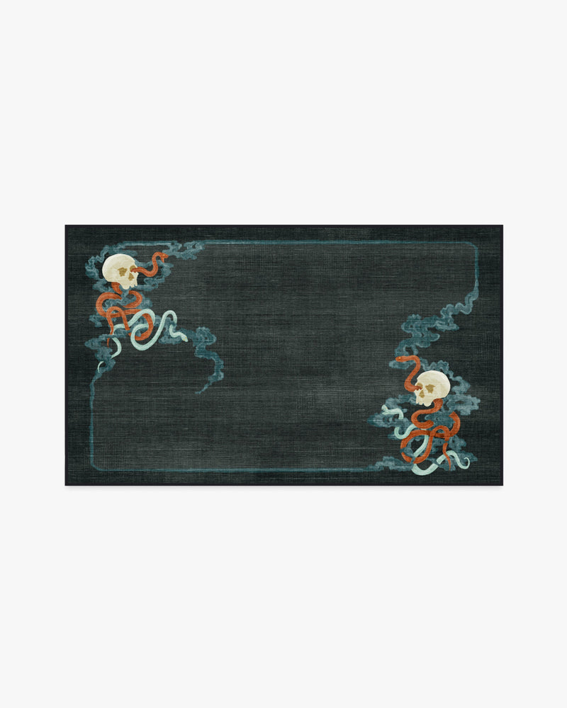 Serpentine Charcoal Flatwoven Rug