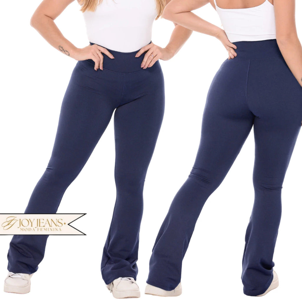 Calça Legging Flare Flanelada Leg Boca De Sino Bailarina
