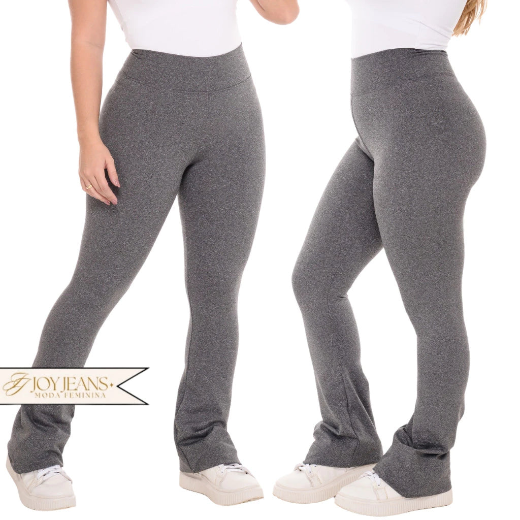 Calça Legging Flare Flanelada Leg Boca De Sino Bailarina