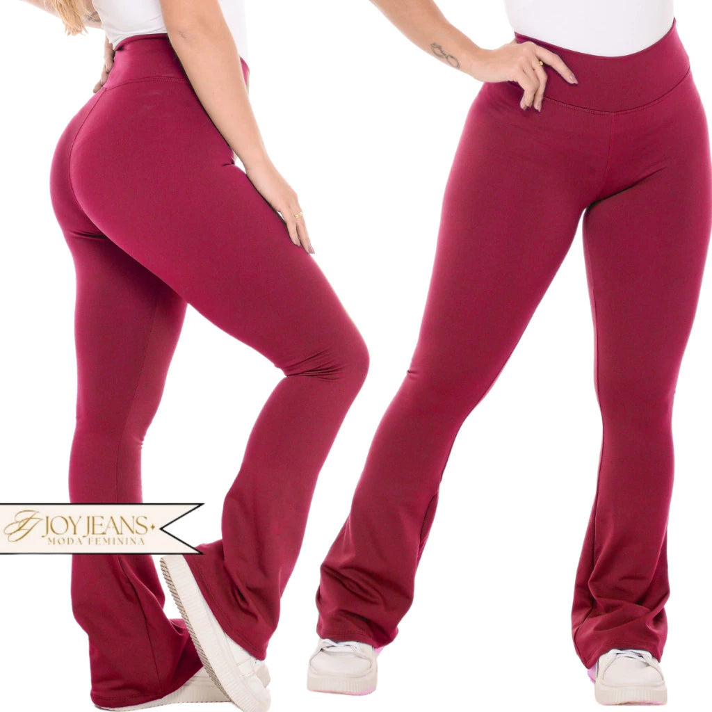Calça Legging Flare Flanelada Leg Boca De Sino Bailarina