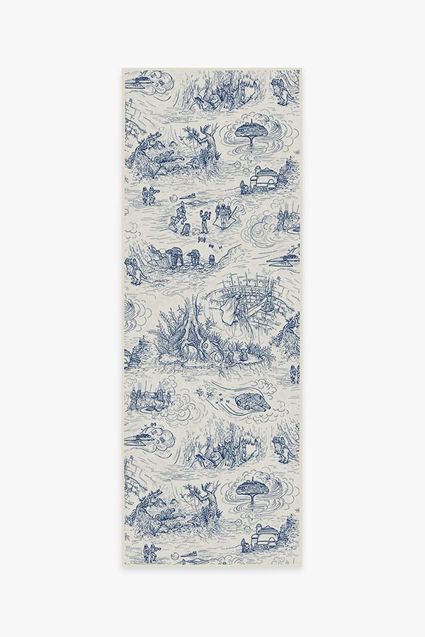 Star Wars Toile Blue Flatwoven Rug