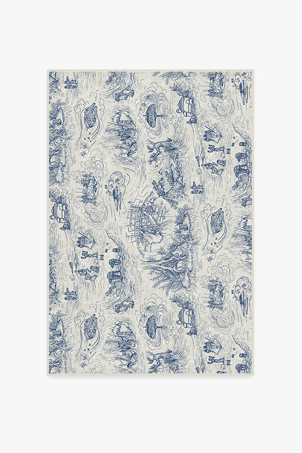 Star Wars Toile Blue Flatwoven Rug
