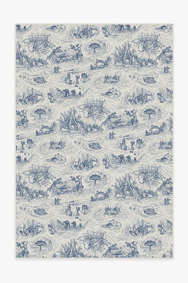Star Wars Toile Blue Flatwoven Rug