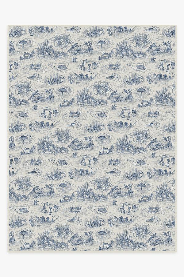Star Wars Toile Blue Flatwoven Rug