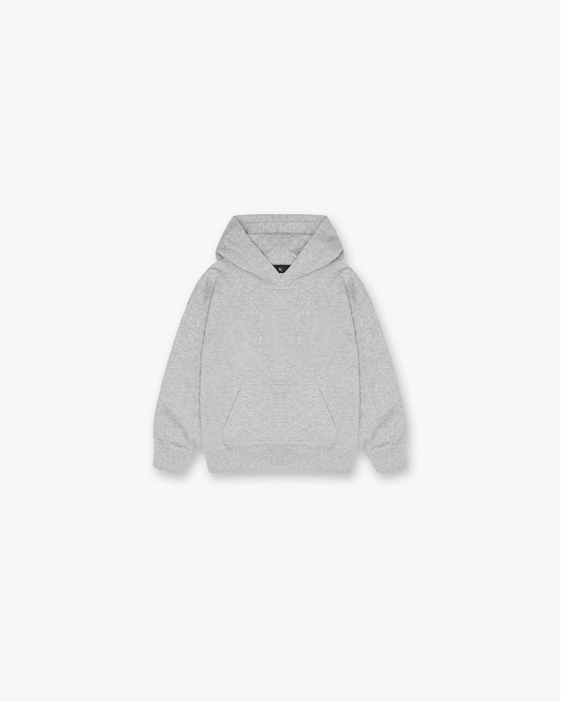 Mini Rep Applique Hoodie - Grey Marl