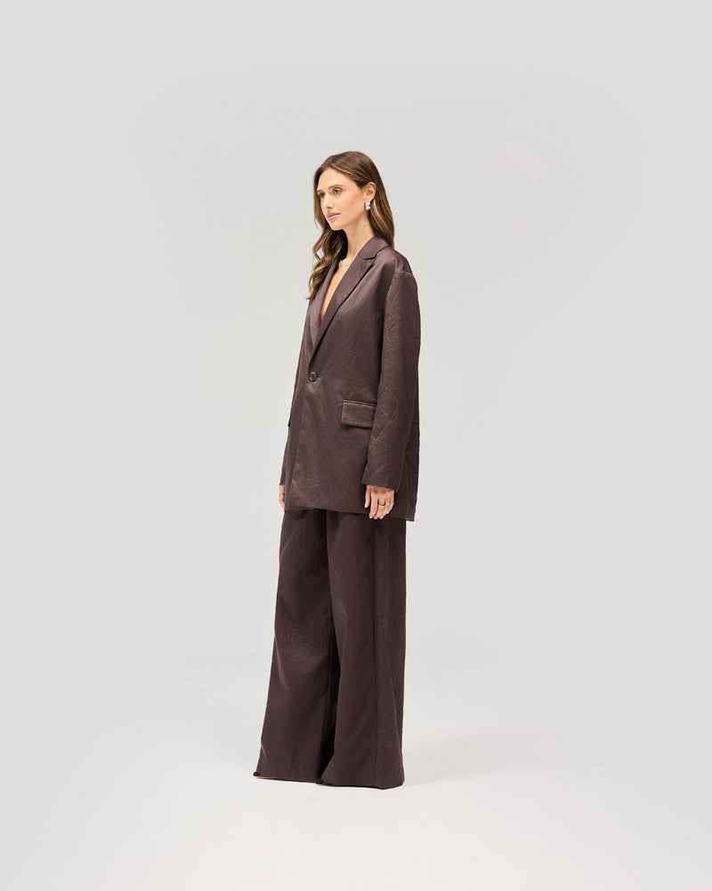Crimp Trouser - Black Coffee