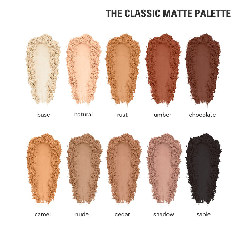 Eyeshadow Brush & Classic Matte Palette & Kylash Mascara Bundle