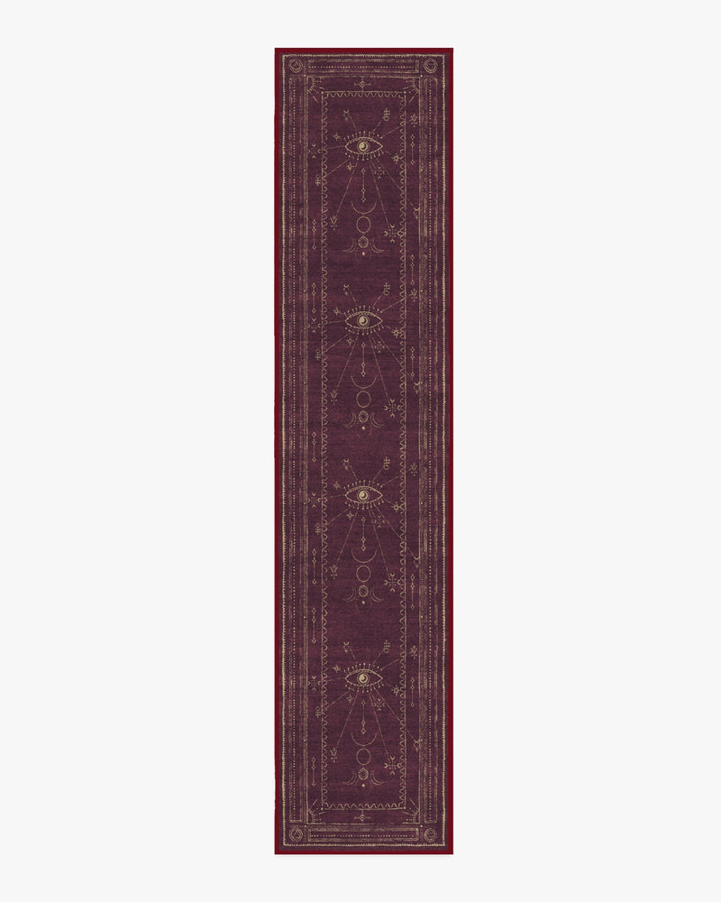 Velith Burgundy Flatwoven Rug