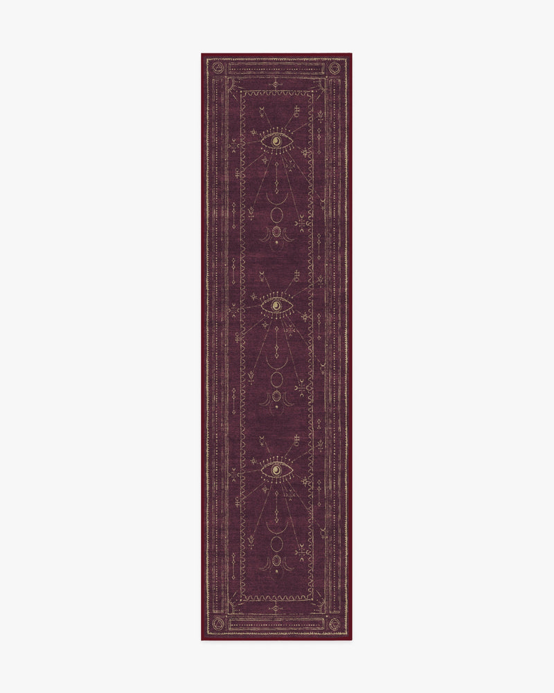 Velith Burgundy Flatwoven Rug