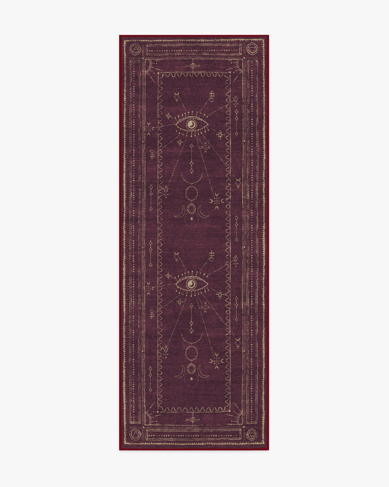 Velith Burgundy Flatwoven Rug