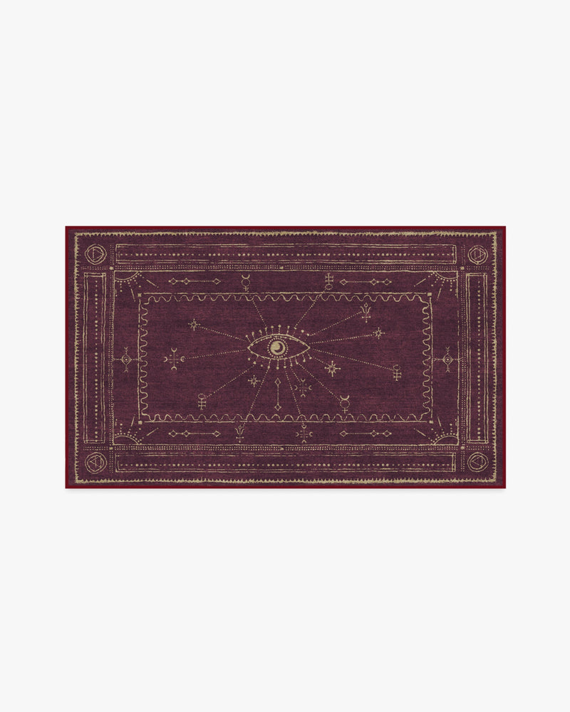 Velith Burgundy Flatwoven Rug