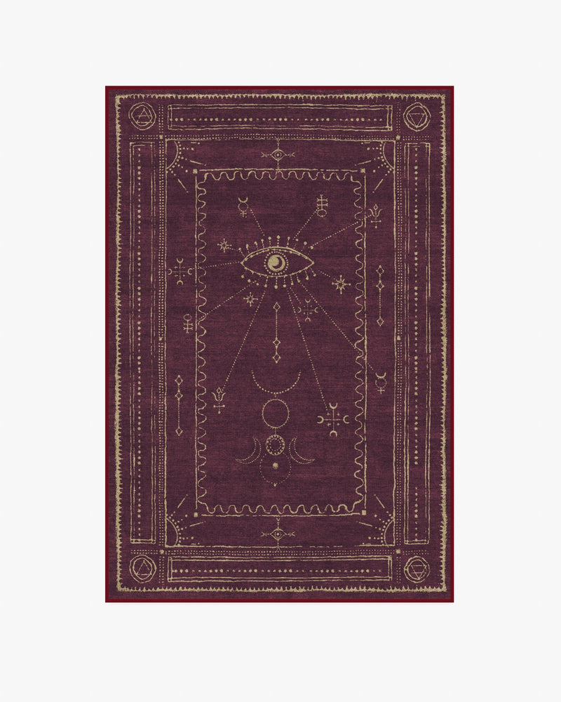 Velith Burgundy Flatwoven Rug