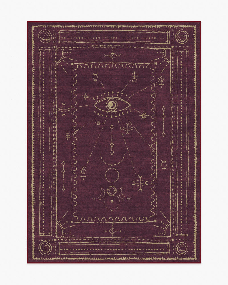 Velith Burgundy Flatwoven Rug