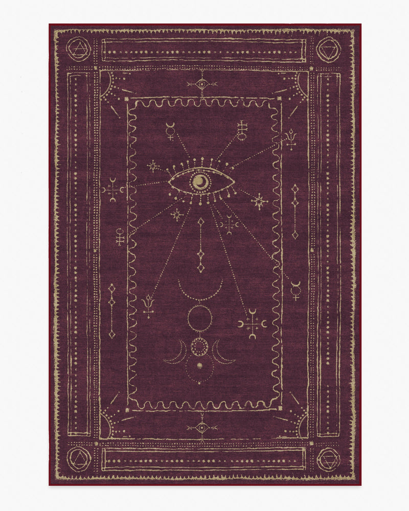 Velith Burgundy Flatwoven Rug