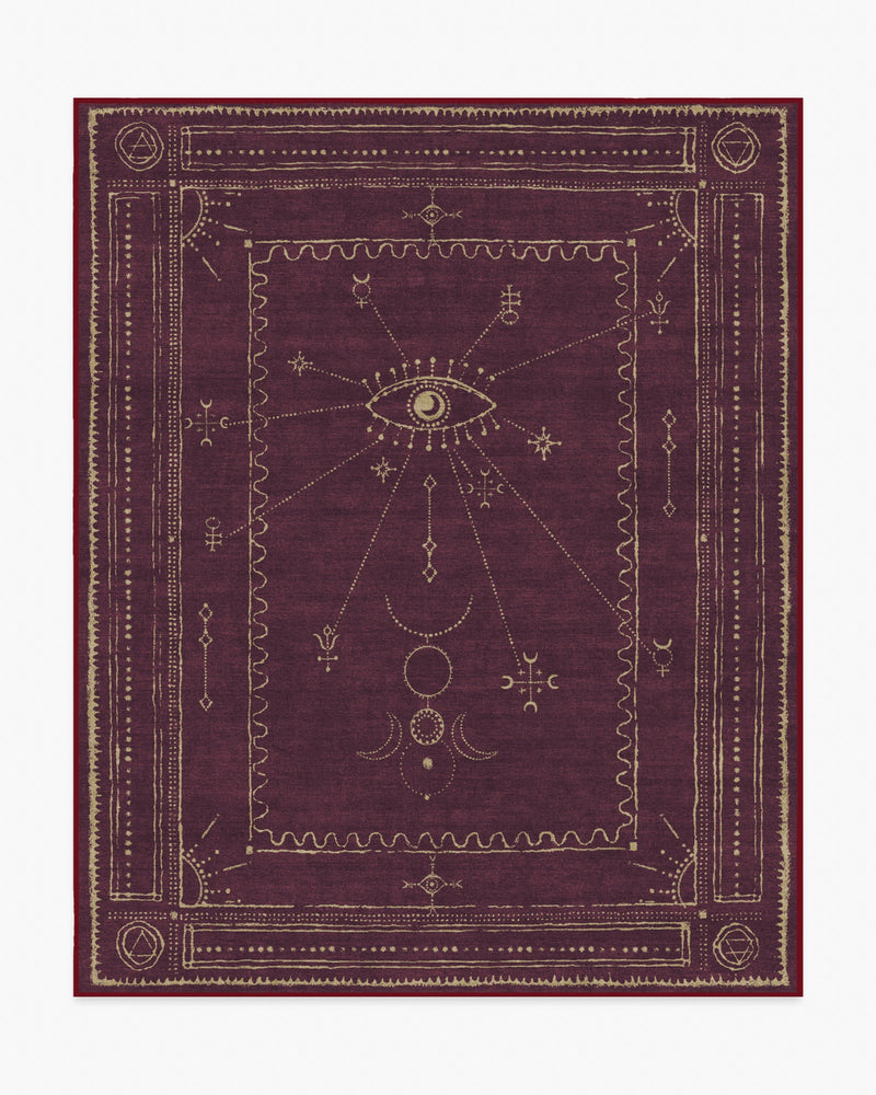 Velith Burgundy Flatwoven Rug