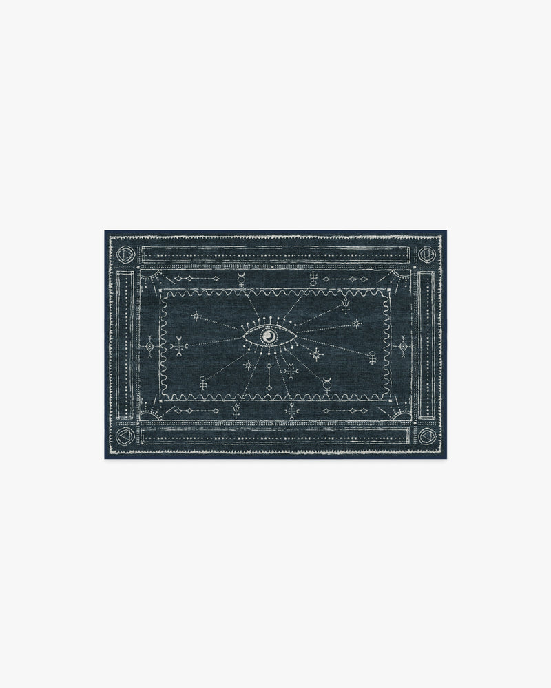 Velith Midnight Blue Flatwoven Rug