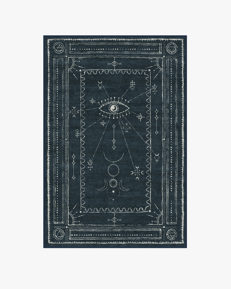 Velith Midnight Blue Flatwoven Rug