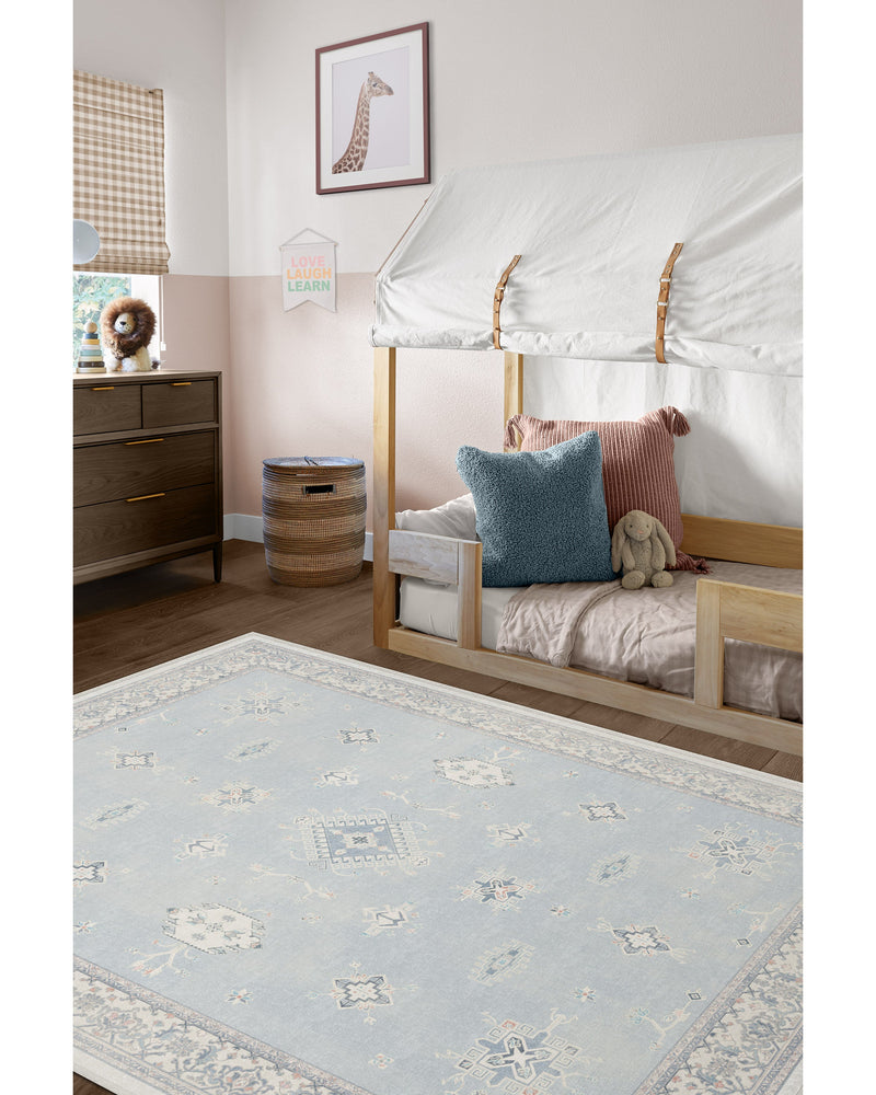 Verena Soft Blue Flatwoven Rug