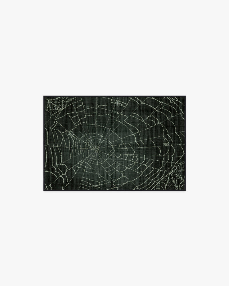 Web Soft Black Flatwoven Rug