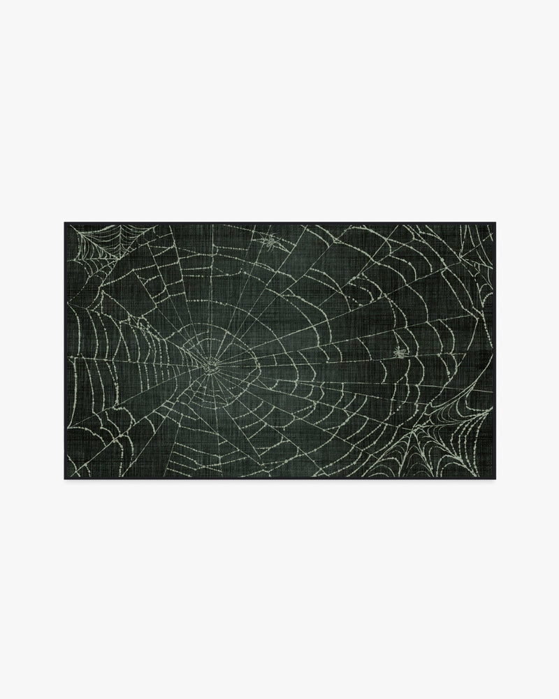 Web Soft Black Flatwoven Rug