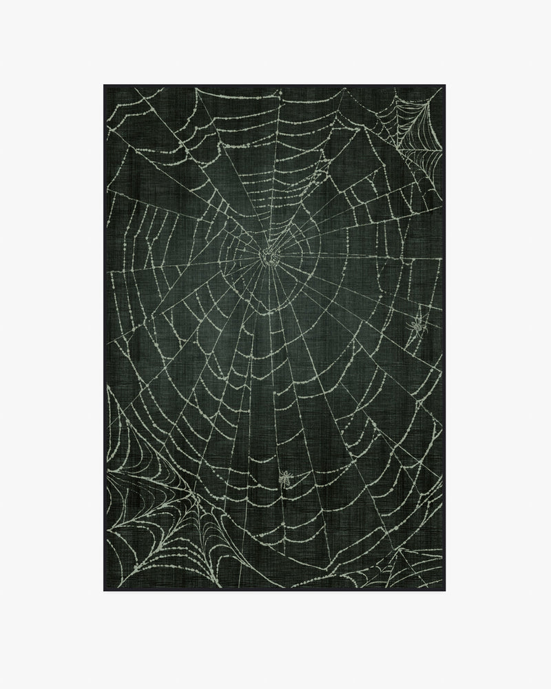 Web Soft Black Flatwoven Rug