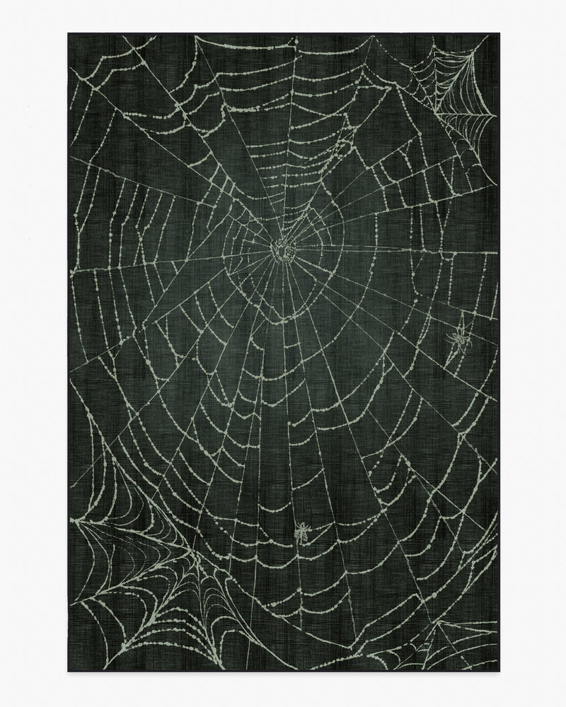 Web Soft Black Flatwoven Rug