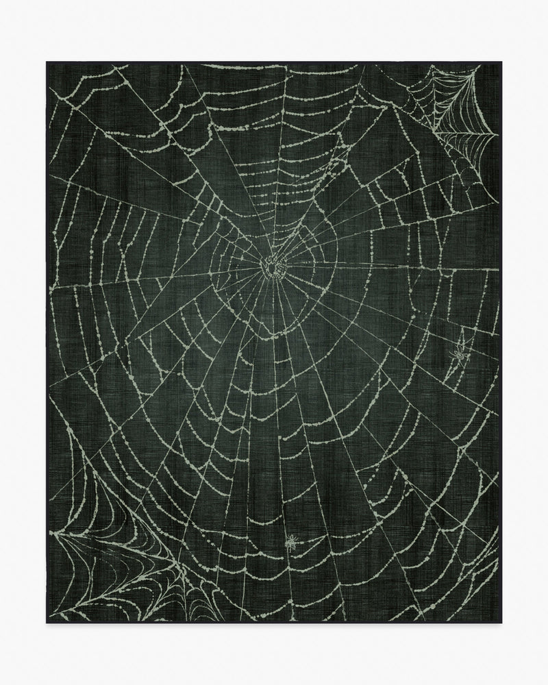 Web Soft Black Flatwoven Rug