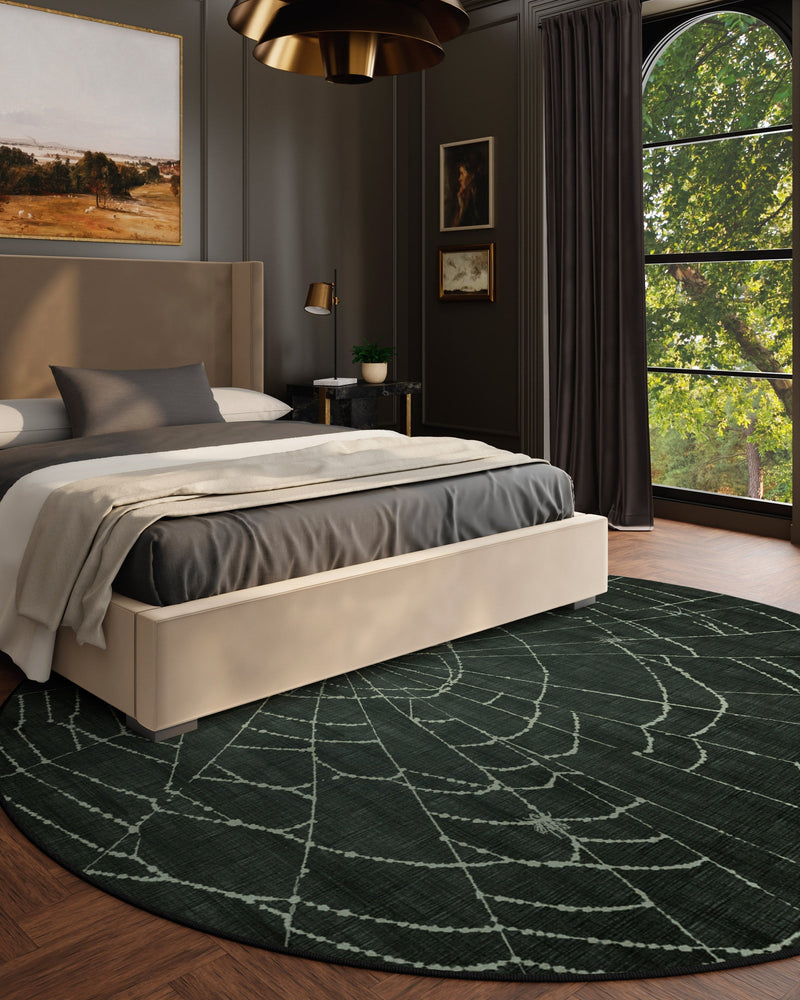 Web Soft Black Flatwoven Rug