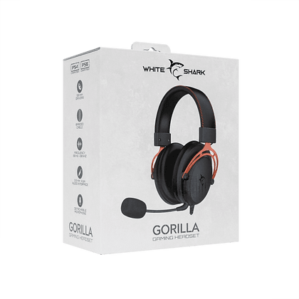 White Shark Gorilla - Wired Gaming Headset (Black/Red)