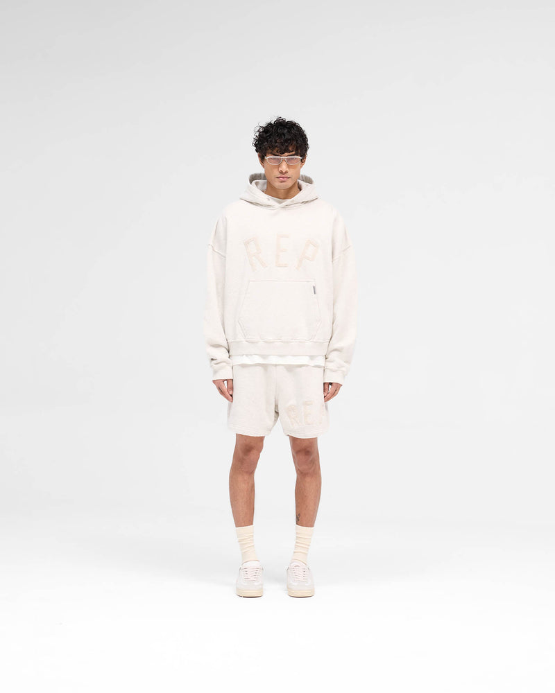 Rep Applique Shorts - Cream Marl