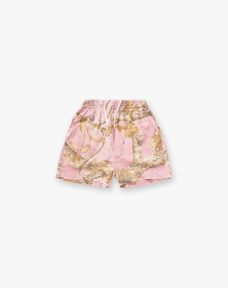 Realtree® Mesh Shorts- Washed Pink Camo