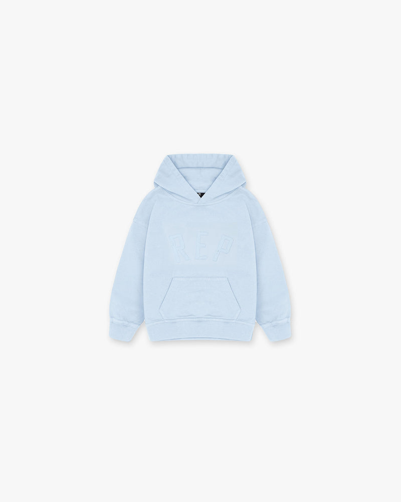 Mini Rep Applique Hoodie - Powder Blue