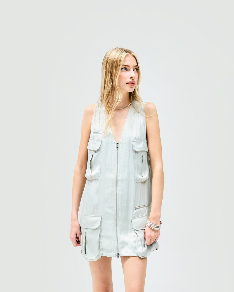 Adrenaline Mini Dress - Basil